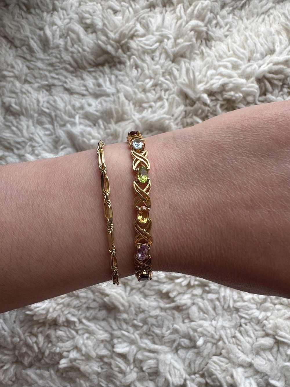 Sterling Silver Multi Stone Tennis Bracelet